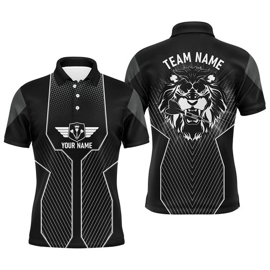 Black Lion Dart Custom Polo Shirts For Men Cool Darts Jersey Team Uniform Darts Gifts LDT0897
