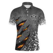 Load image into Gallery viewer, Paint Splash Mens Disc Golf Polo Shirt Personalized Fire Flame Disc Golf Shirts For Men Golf Gifts LDT1051