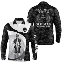 Load image into Gallery viewer, Assuming I'm Just An Old Man Skull Golf Polo Shirt Skeleton Funny Golf Shirts For Men LDT0557