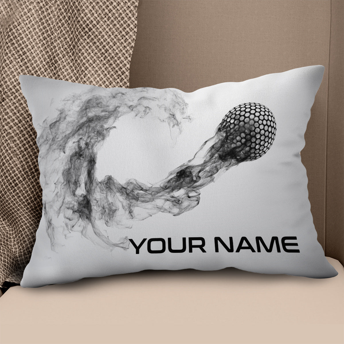 Smoke Golf Ball Custom Golf Throw Pillow Personalized Cool Golf Gifts LDT1124