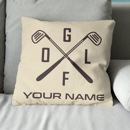 Retro Cross Golf Clubs Custom Pillow Personalized Golf Gifts For Golfer LDT1128