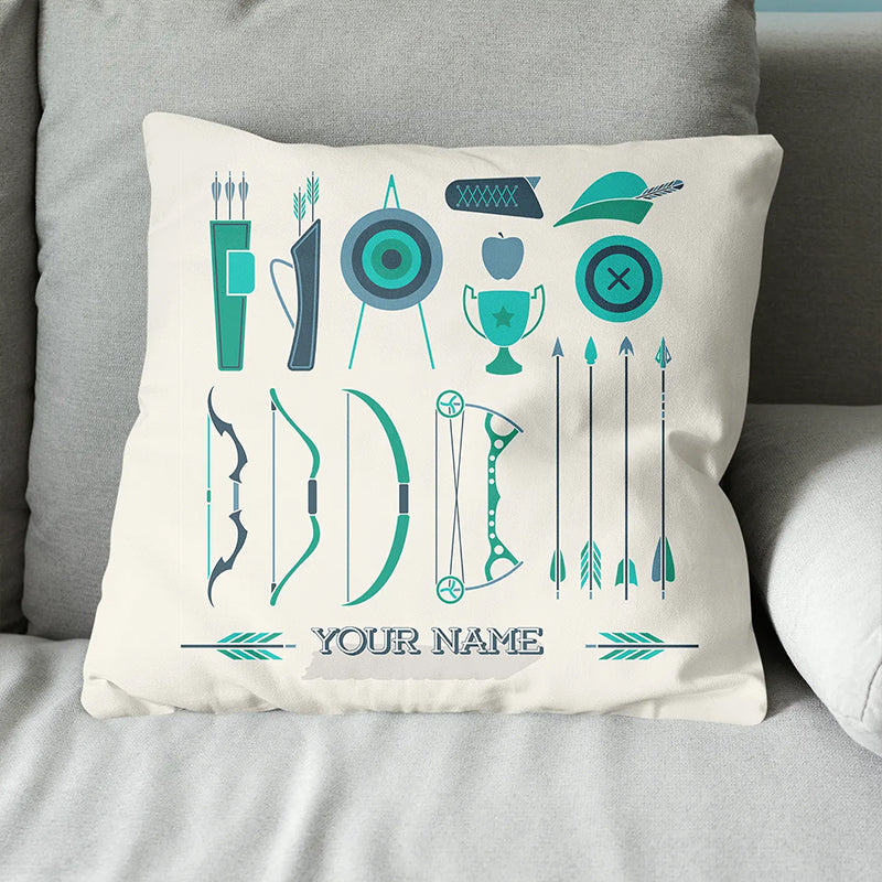 Personalized Set Archery Throw Pillow Custom Pillow Archery Gifts Ideas VHM0860