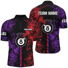 Load image into Gallery viewer, Personalized Color Smoke 8 Ball Billiards Shirts For Men Custom 8 Ball Pool Team Shirts VHM1180