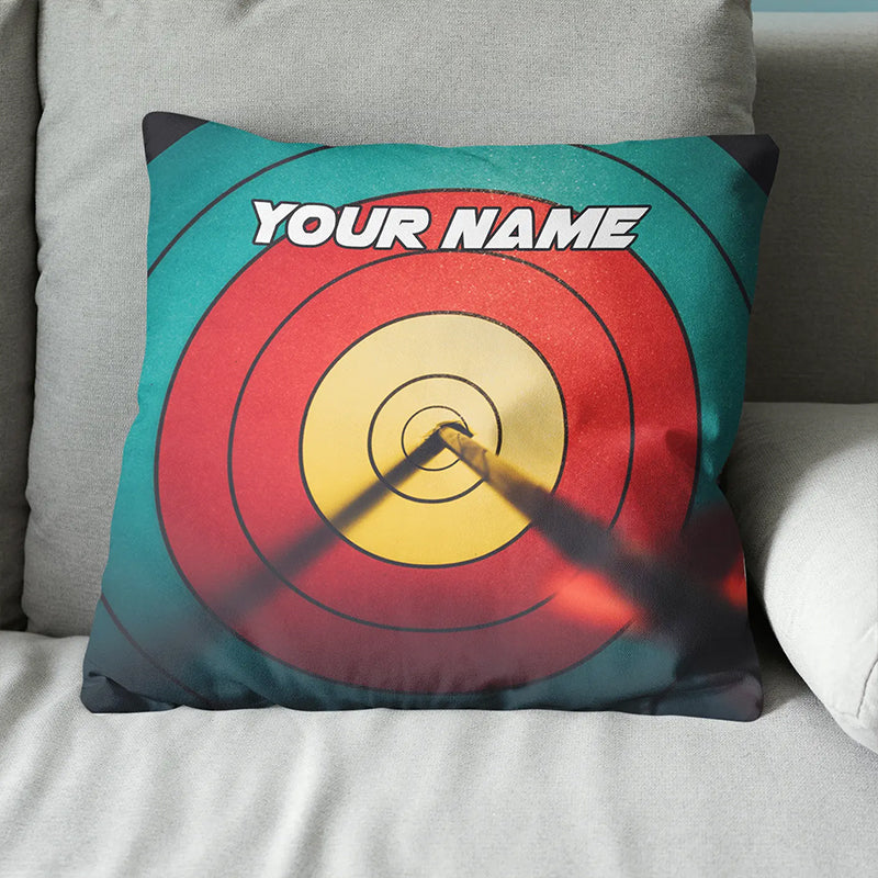 Personalized 3D Target Archery Pillow Custom Throw Pillow Archery Gifts VHM0858