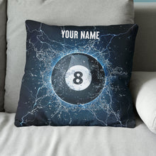 Load image into Gallery viewer, Personalized Water 8 Ball Billiard Pillow Custom Pillow Billiards Gifts VHM0891