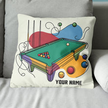 Load image into Gallery viewer, Personalized Continuous Line Table Billiards Pillow Custom Throw Pillows VHM0899