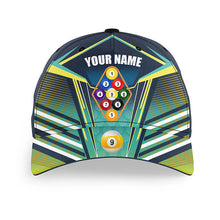 Load image into Gallery viewer, 9 Ball Pool Personalized Billiard Caps Hats For Men Women, Custom Adjustable 3D Printed Billiard Baseball Caps TDM0725