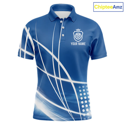 Blue Darts Jersey For Men Custom Light Streaks Darts Tournament Team Shirt Polo & Quarter Zip TDM6026
