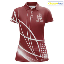 Load image into Gallery viewer, Red Darts Jersey For Women Custom Light Streaks Darts Tournament Team Shirt Polo &amp; Quarter Zip TDM6027