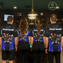 Load image into Gallery viewer, Black And Blue Funny 8 Ball Billiard Shirt For Women Custom Pool Team Shirts, Billiard Jersey Outfit TDM5407