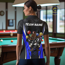 Load image into Gallery viewer, Black And Blue Funny 8 Ball Billiard Shirt For Women Custom Pool Team Shirts, Billiard Jersey Outfit TDM5407