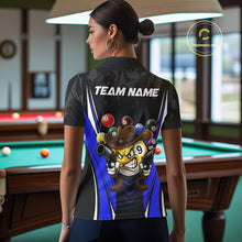 Load image into Gallery viewer, Funny 8 Ball &amp; 9 Ball Billiard Shirt For Women Custom Black And Blue Pool Team Shirt, Billiard Jersey TDM5409