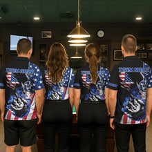 Load image into Gallery viewer, 8 Ball Pool Claw American Flag Billiard Shirt For Men Custom Patriotic Billiard Team Jersey|Black TDM6042