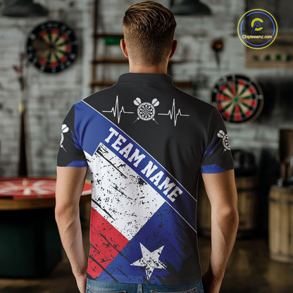 Personalized Grunge Texas Flag Darts Shirt For Women Custom Patriotic Texas Darts Team Jersey TDM5420