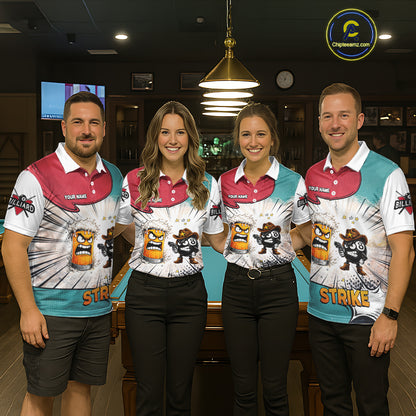 Funny Beer 8 Ball Billiard Shirt For Women Custom Pool Team Jersey Polo & 1/4 Zip, Billiard Outfit TDM6053
