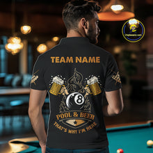 Load image into Gallery viewer, Funny DNA Billiard Shirt For Men Custom 8 Ball Pool &amp; Beer That's Why I'M Here Team Jersey TDM4565