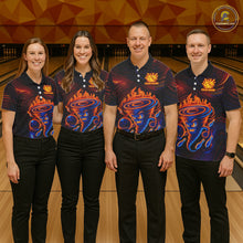 Load image into Gallery viewer, Funny Neon Tornado Flame Bowling Jersey For Men Custom Bowling Shirt Team Polo &amp; Quarter Zip TDM5447