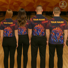 Load image into Gallery viewer, Funny Neon Tornado Flame Bowling Jersey For Men Custom Bowling Shirt Team Polo &amp; Quarter Zip TDM5447
