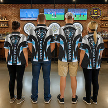 Load image into Gallery viewer, Personalized Crown Darts Shirt For Men Custom Darts Tournament Jersey Team Polo &amp; 1/4 Zip |Blue TDM6316