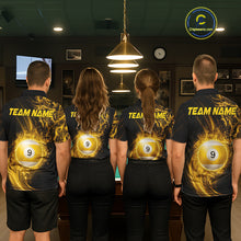 Load image into Gallery viewer, Personalized Lightning 9 Ball Billiard Shirt For Women, 9 Ball Pool Team Jersey Polo &amp; 1/4 Zip TDM5924