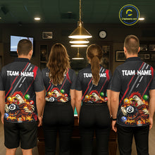 Load image into Gallery viewer, Funny Chicken Flame 8 Ball Billiard Shirt For Men Custom Billiard Team Jersey Polo &amp; 1/4 Zip TDM6068