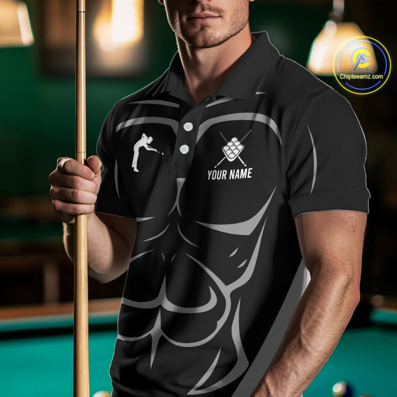 Personalized 9 Ball Pool Team Shirts For Men Custom Billiard Jersey Polo & Quarter Zip TDM5208