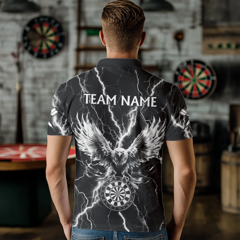 Personalized Black White Darts Arrow Thunder Lightning Dart Shirt For Men Custom Eagle Dart Jerseys TDM3730