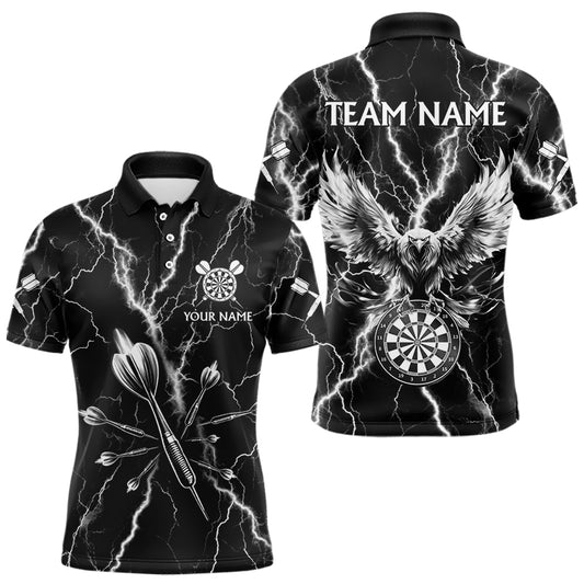 Personalized Black White Darts Arrow Thunder Lightning Dart Shirt For Men Custom Eagle Dart Jerseys TDM3730
