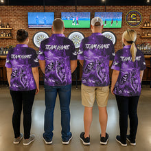 Load image into Gallery viewer, Purple Grim Reaper Dart Shirt With Pocket Option For Men Custom Darts Jersey TDM6083