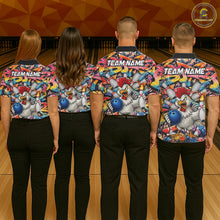 Load image into Gallery viewer, Funny Rooster Graffiti Style Bowling Jersey For Women Custom Bowling Team Jersey Polo &amp; 1/4 Zip TDM6121