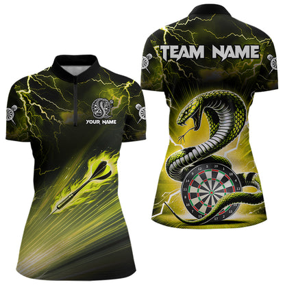 Thunder Lightning Custom Cobra Snake Yellow Women Dart Shirts Best Dart Jerseys Dart Team Shirts TDM3605