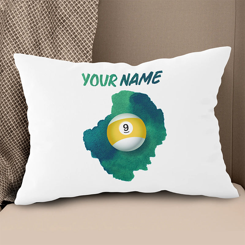 Custom Painted 9 Ball Pool Billiard Throw Pillow Best Adjustable Pillows TDM0771