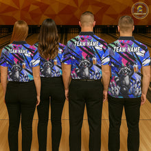 Load image into Gallery viewer, Funny Raccoon Colorful Graffiti Bowling Jersey For Women Custom Bowling Polo &amp; 1/4 Zip Team Shirts TDM6572