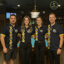 Load image into Gallery viewer, DNA Billiard 8 Ball &amp; 9 Ball Shirts For Men Custom Funny Pool Jerseys Team Polo &amp; 1/4 Zip |Yellow TDM5521