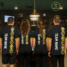Load image into Gallery viewer, DNA Billiard 8 Ball &amp; 9 Ball Shirts For Men Custom Funny Pool Jerseys Team Polo &amp; 1/4 Zip |Yellow TDM5521