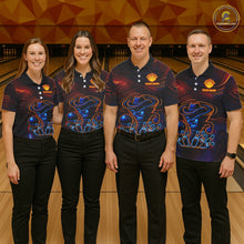 Load image into Gallery viewer, Funny Neon Tornado Pin Bowling Shirt For Men Custom Bowling Team Jersey Polo &amp; 1/4 Zip TDM6148