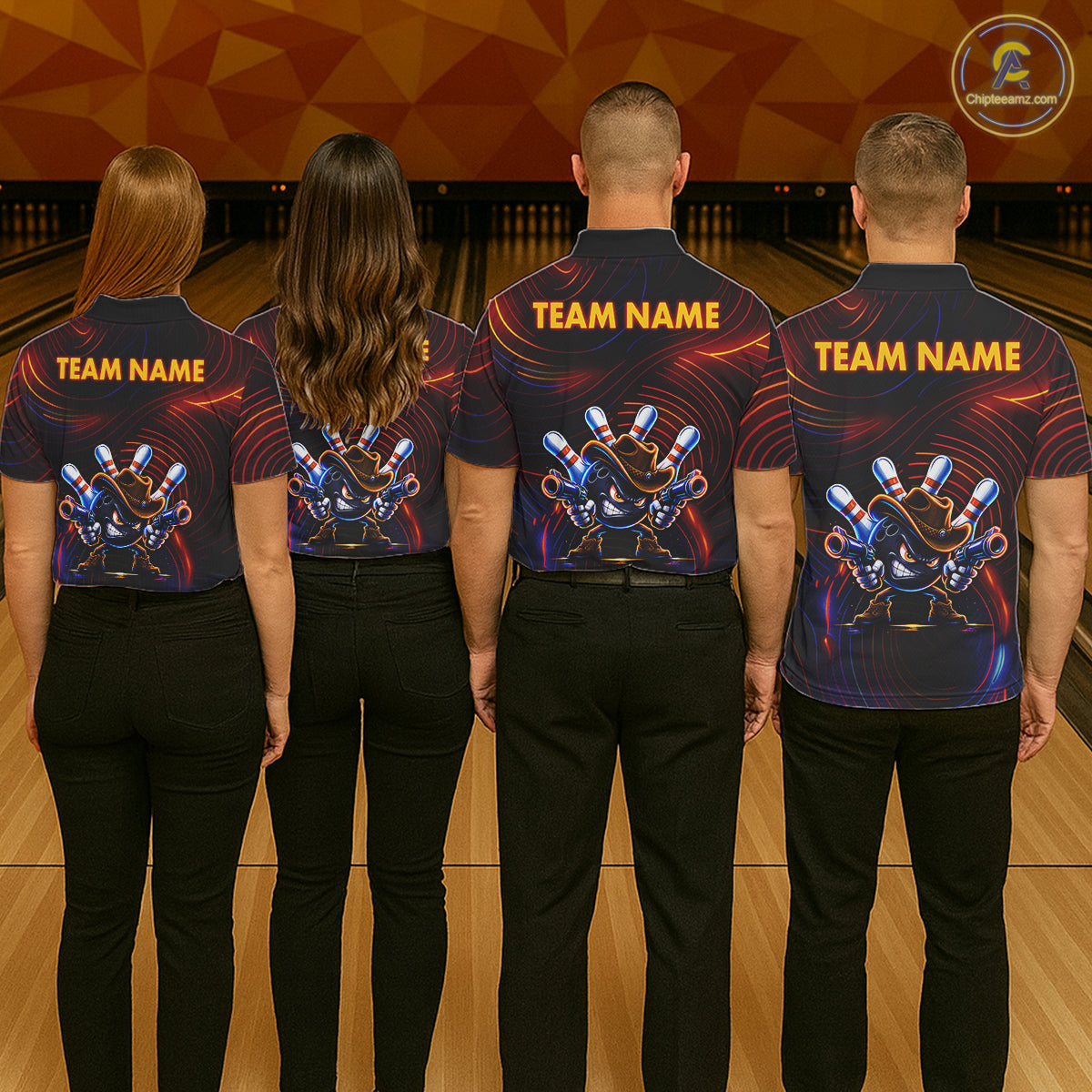Funny Neon Bowling Jersey For Women Custom Bowling Shirt Polo & Quarter Zip, Bowling Team Outfit TDM6149