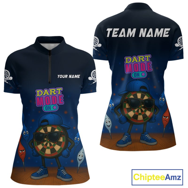 Funny Dartboard Dart Mode On Custom Dart Shirts For Women, Darts Jerseys Outfit, Darts Gifts  TDM4075