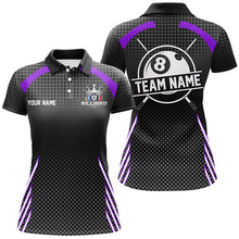 Load image into Gallery viewer, Personalized Billiard Tournament Pool Shirts For Women, Best 8 Ball Billiard Team Jerseys |Purple TDM2133