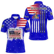 Load image into Gallery viewer, Funny It's The Skill Custom Ameican Flag Men Billiard Shirts Patriotic Billiard Jersey |Blue TDM3122