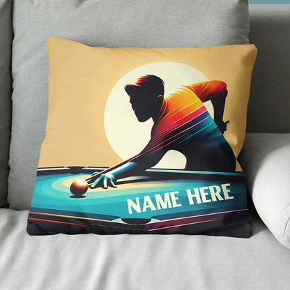Funny Billiard Player Pillow Custom Adjustable Pillow For Billiard Lover TDM0851
