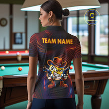 Load image into Gallery viewer, Funny Neon 9 Ball Billiard Shirt For Women Custom Pool Team Shirt, Billiard Jersey Polo &amp; 1/4 Zip TDM6248