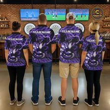 Load image into Gallery viewer, Custom Purple Dartboard Cobra Snake Lightning Darts Shirt For Men, Dart Team Jersey Polo &amp; 1/4 Zip TDM6016
