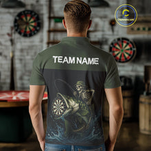 Load image into Gallery viewer, Funny Skeleton Fishing Darts Shirt For Men, Darts Jersey With Pocket Option TDM3953