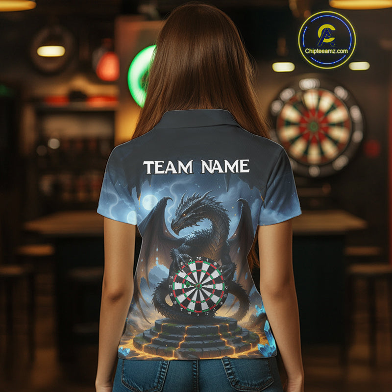 Personalized Dragon Darts Shirt For Women Custom Darts League Shirt Team Jersey Polo & Quarter Zip TDM4737