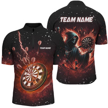 Load image into Gallery viewer, Personalized  Grim Reaper Fire Dart Shirts For Men Custom Darts League Team Jerseys TDM2918