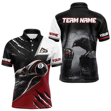 Load image into Gallery viewer, Personalized 8 Ball Pool Crows Billiard Shirts For Men,  Billiard Team Jerseys |Red TDM3151