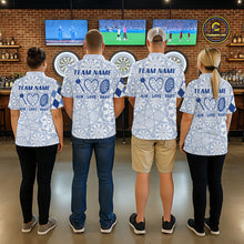 Load image into Gallery viewer, Aim Love Darts Custom Blue Argyle Men Darts Polo &amp; 1/4 Shirts, Funny Darts Shirts Dart Team Jersey TDM5663