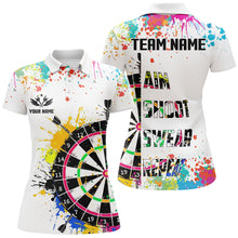 Load image into Gallery viewer, Funny Dartboards Colorful Paint Aim Shoot Swear Repeat Darts Shirt For Women Custom Darts Team Jersey TDM1585