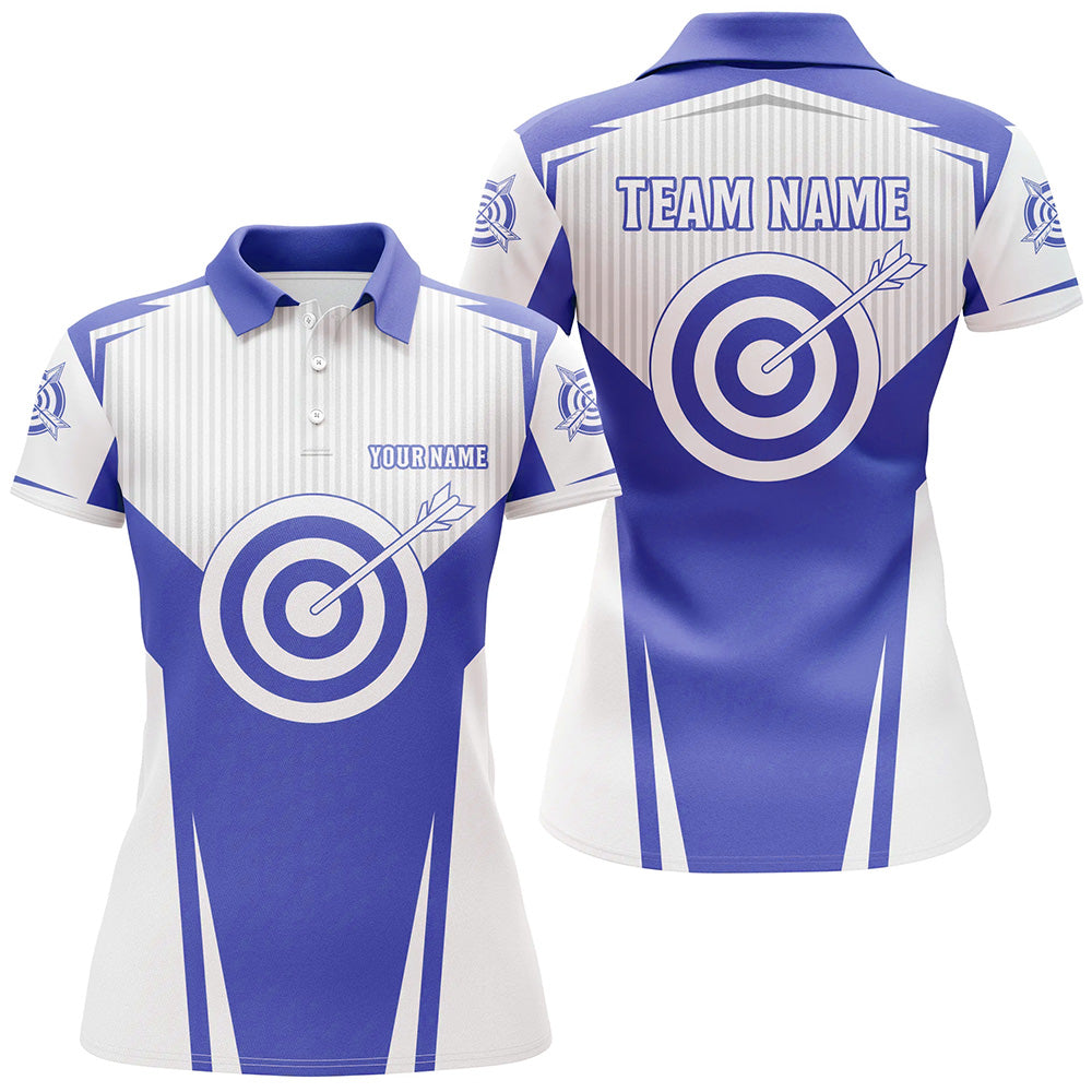Blue Archery Jerseys Polo Shirts For Women Custom Team Name Archery Uniform Jerseys Shirts TDM0707